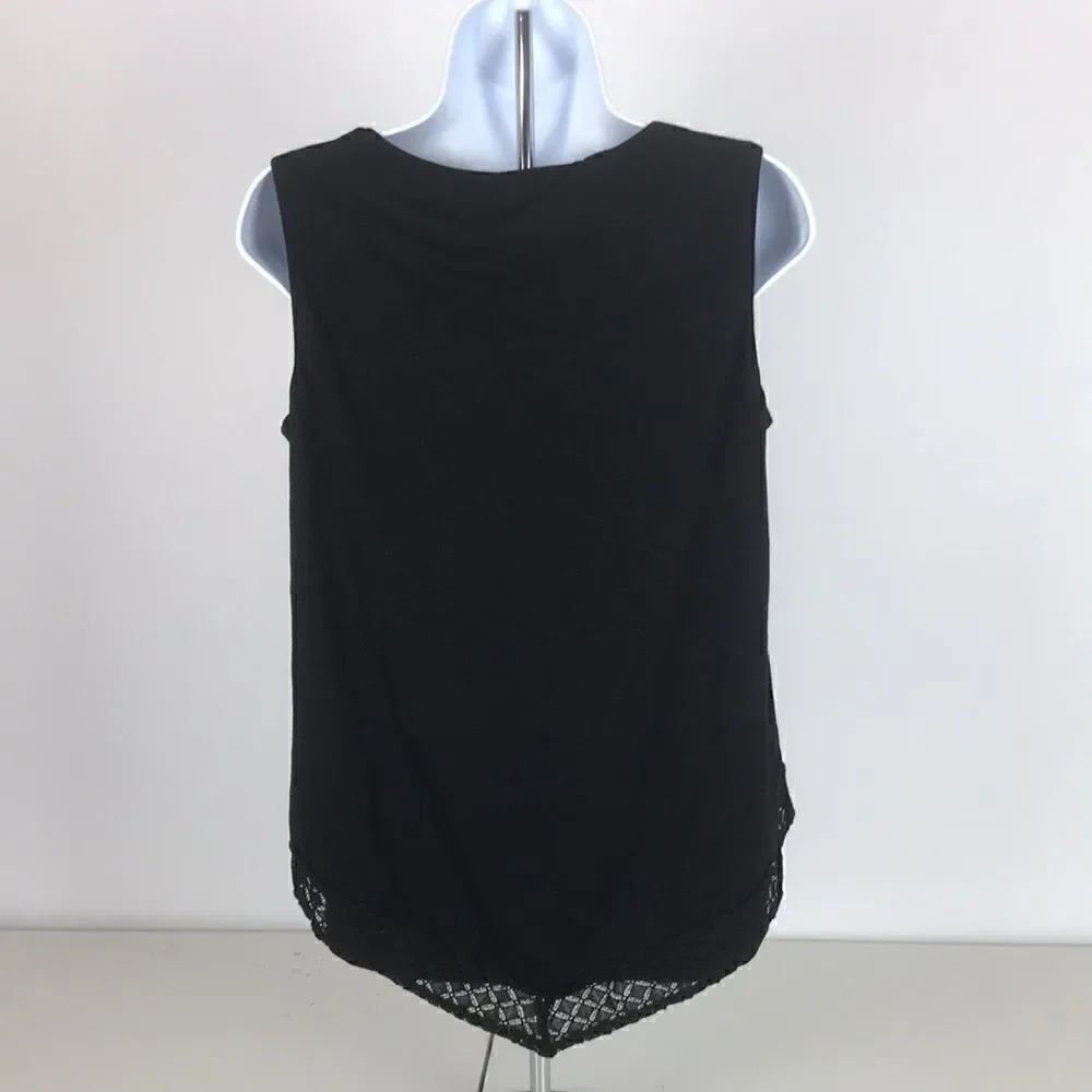 JM Collection Lace-Trimmed Tank Top Size Medium - Picture 3 of 4